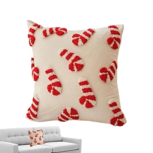 Housse de coussin de Noël en forme de canne à sucre d'orge pour canapé - 2