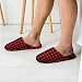 Imagen de Pantuflas de algodón con diseño de búfalo de leñador rojo y negro para hombre