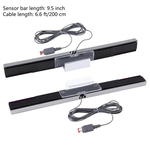 Aokin Sensor Bar for Wii, Replacement Wired Infrared Ray Sensor Bar for Nintendo Wii and Wii U Console, Includes Clear Stand by Aokin - Image 2