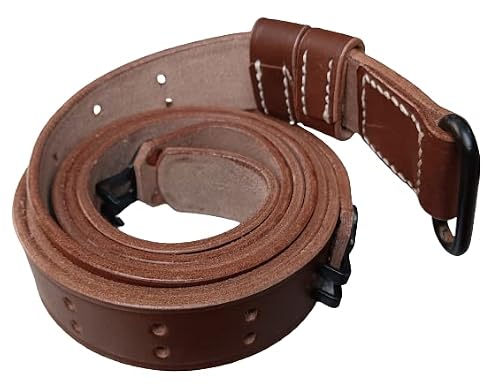 Warcraft Exports Us Springfield Rifle Wwii 1907 Pattern M1 Garand Leather Sling Brown (Dark Tan (Steel)) #TOP4