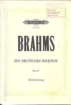Paperback Brahms Ein Deutsches Requiem Opus 45 Klavierauszug (Vocal Score) [German] Book