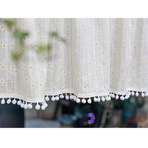 Cortinas de café hechas a mano modernas para ventanas cortas de hogar 7