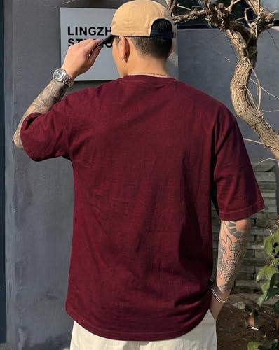Image of AUSK Men's Half Sleeve Regular Tshirt, Graphic Print Round Neck Tshirt