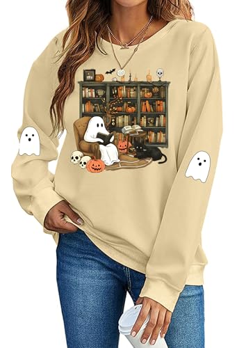 Sweats d'Halloween pour femmes avec graphique fantôme amusant