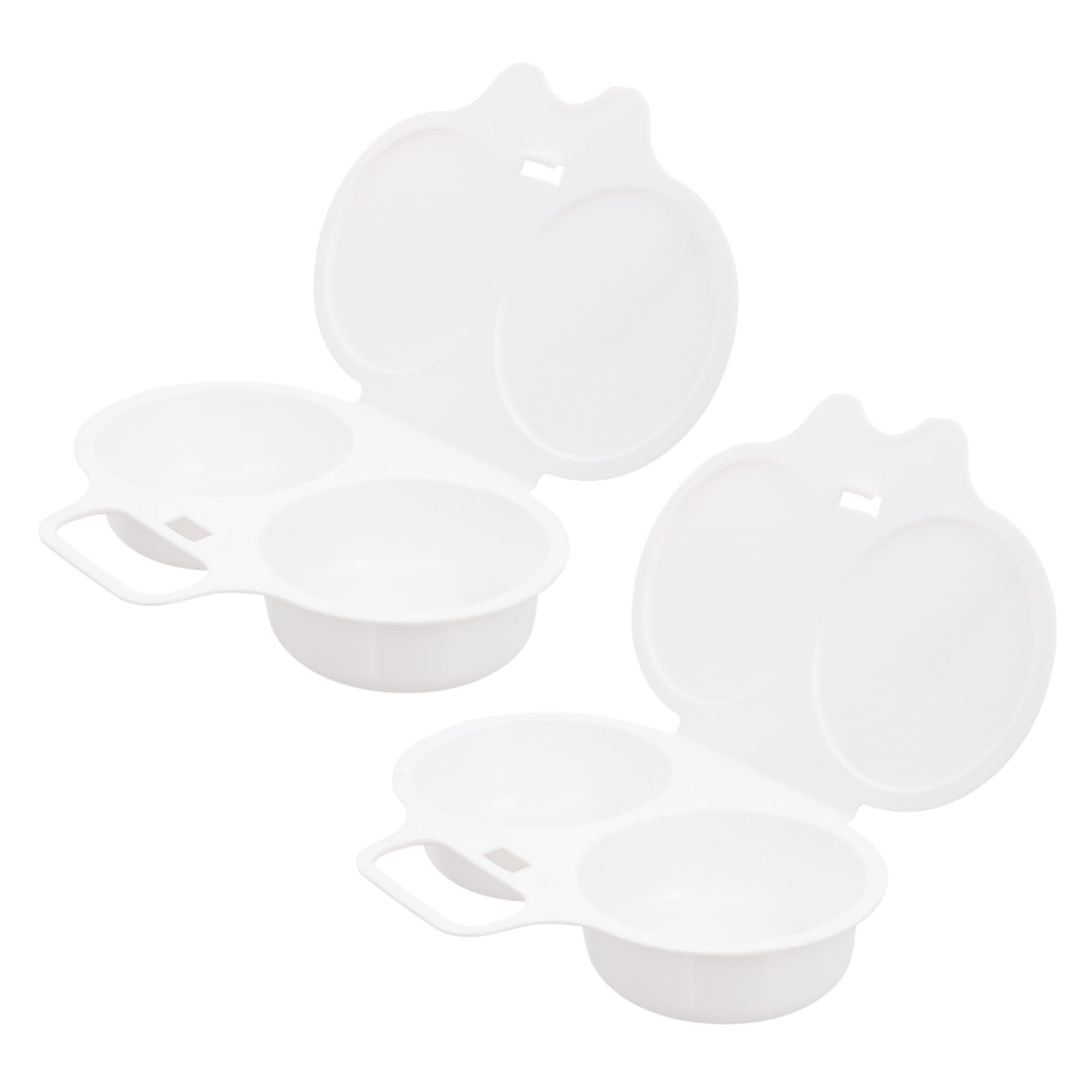 Cabilock 2 Pack Microwave Egg Cooker Egg Poacher Molds Boiler Cooker for Microwave