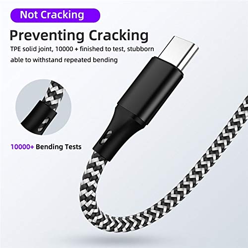 Câble USB C HEAXEA - Câble USB de type C (5 A max) en nylon tressé - Câble de charge rapide USB C (1 m, violet)