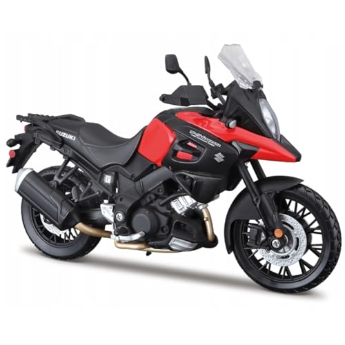 MAISTO MC Suzuki V-Strom A Scala 1:12 Nero/Rosso