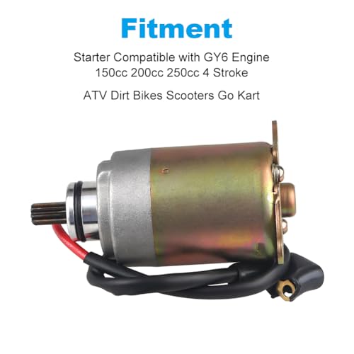 Image of WATERWICH Starter Compatible with GY6 150cc 200CC 250CC Scooter Go Karts Dirt Bike for Chinese ATV Compatible with Tao Tao Coolster Jonway Baja Roketa 4 Wheelers
