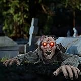 KiLiKuaLa Halloween Light-Up Animated Zombie Groundbreaker with Creepy Sound for Halloween Outdoor,Lawn,Yard,Garden,Patio Decorations