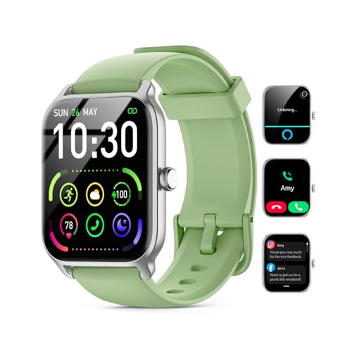 Smart Watches for Women Men, 2026 Smartwatch 1.85''Alexa Fitness Tracker Smart Watch Compatible for Android iPhone with Bluetooth Call (Answer/Make), 3ATM Waterproof Heart Rate/Sleep/SpO2 Monitor 120+