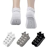 FITEXTREME Men's Non-Slip Yoga Socks, Anti-Skid Pilates, Barre, Bikram Fitness Hospital Slipper Sock