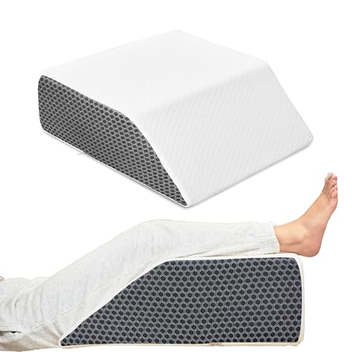 Image of Orista Leg Elevation Pillow I Orthopedic Memory Foam Wedge for Swelling, Pain Relief, Varicose Veins & Post-Surgery Recovery I Supportive Design with Washable Cover & 2-Year Warranty
