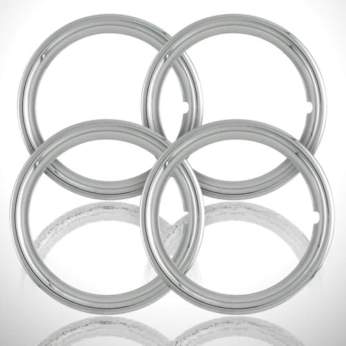 4-pack of 18' Chrome 1 1/2' Deep Wheel Rings