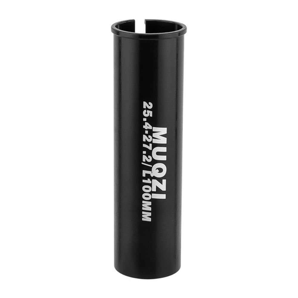 Bike SeatPost Adapter Shim, Aluminum Alloy Bicycle Reducing Sleeve Seat Post Seat Tube Extended Sleeve100MM Conversion 27.2/30.4(25.4-27.2MM)