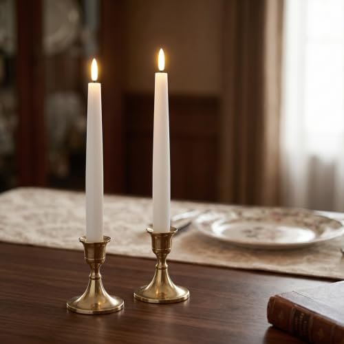 Image of GenSwin Rechargeable Flameless LED Taper Candles Battery Operated Remote