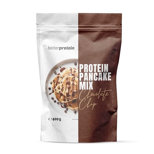 Protein Pancake Mix | Chocolate Chip | Pancake Mix mit Eiweißpulver aus der Region zum braten einer proteinreiche Mahlzeit | Produziert in Deutschland | 400g | better nutrition