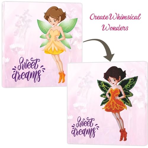 Image of TOYKRAFTT Fairyland Dreams Sand & Sequin Art Craft Kit for Kids, DIY Fairy Activity Toy for Girls & Boys Ages 5-7, Creative Birthday & Return Gift for Girls