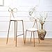 JHSLXD Bow Tie Makeup Chair Girl Bedroom Dressing Table Makeup Stool Gold Iron Art Dining Chair Bar Chair Metal High Stool Leisure Reading Chair Furniture,45CM