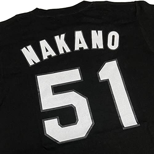 阪神タイガース「中野拓夢 51 背番号Tシャツ」黒 Ｓサイズ