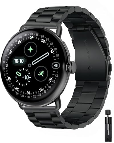 Metal Band Compatible with Google Pixel Watch 4/3 45mm Bands Business Stainless Steel Watch Band for Google Pixel Watch 4 45mm Adjustable Wristband Replacement Strap for Pixel Watch3 45mm Men