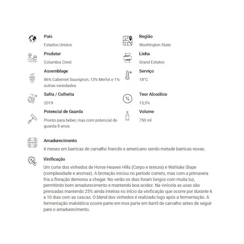 Columbia Crest Grand Estates Cabernet Columbia Valley Wein trocken (1 x 0.75 l)