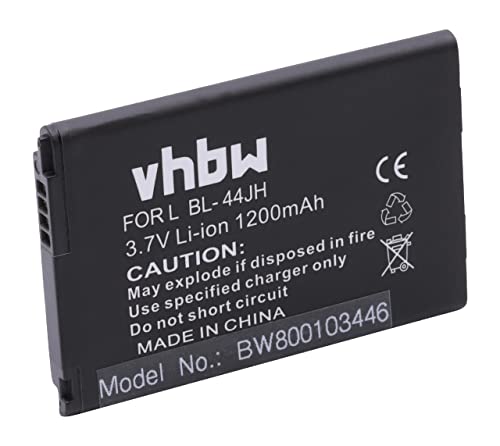 vhbw Batería Compatible con LG Optimus Logic, Optimus Dynamic 2, Optimus L4 II, Optimus L5 II móvil, Smartphone (1200 mAh, 3,7 V, Li Ion)