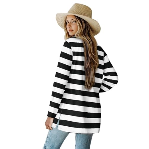 Image of Women's Aztec Open-Front Jacket Lightweight Casual Outerwear Native Western Aztec Pattern & Plaid Houndstooth Print