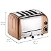 Dualit Classic 4 Slice Vario Toaster - Stainless Steel, Hand Built-In The UK - Replaceable ProHeat elements - Heat Two or Four Slots, Defrost Bread, Mechanical Timer - 47450, Copper