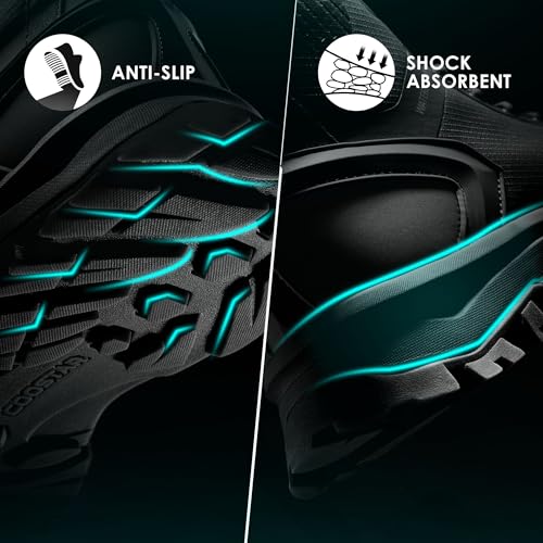 tactical boots for men lightweight military combat boot side zipper motorcycle hiking work boots waterproof 8 inches