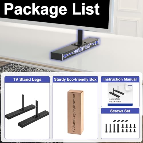 Metal TV Legs for Sony Bravia TV Legs Replacement Only Fit for Hole Distance of 40mm Center-to-Center Not Universal TV Stand Legs Replacement for Sony Please Check Hole Spacing and Model
