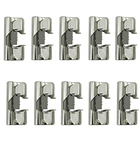 ED ltd. Set of 10 Add On Soft Close Cabinet Hinge Adaptor 110° Cupboard Door Click Slide for Lama Salice Hinges
