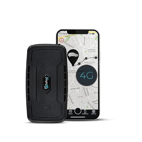 Salind 20 4G - Localizador GPS con Imán para Coches, Otros Vehículos y Maquinaria - Seguimiento en Tiempo Real, Historial de Rutas y Alarmas - Batería...