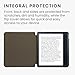 kwmobile Case Compatible with Kobo Libra Colour - Faux Suede Cover - Navigational Compass Brown