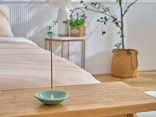 Dostende Incense Holder, Lotus Leaf Incense Stick Holder, Ceramic Incense Burner Tray With Brass Holder, Korean Celadon Incense Burner #TOP6