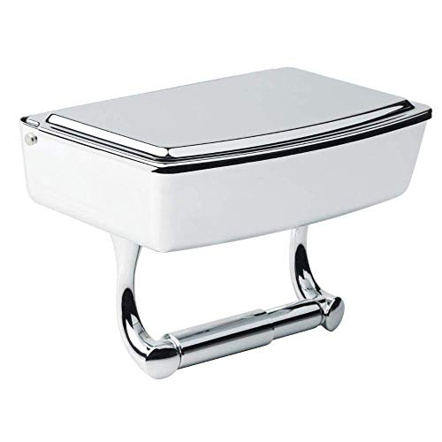 Delta Porter Polished Chrome Toilet Paper Holder with Mobile Phone Storage
