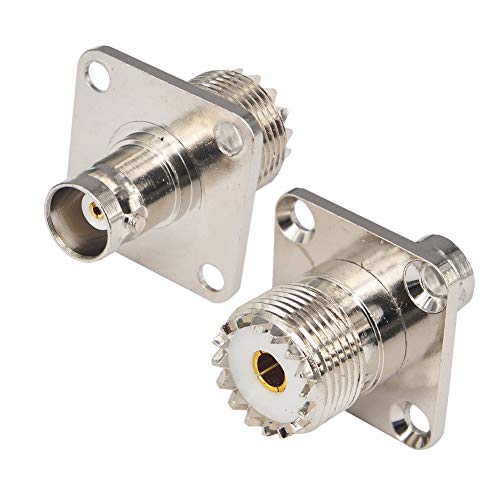 Conector BNC hembra a UHF hembra SO239 panel coaxial x2 miniatura 4