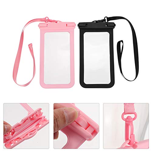 BESPORTBLE 2Pcs Caso Universal Do Telefone Celular Com Tela de Toque À Prova D' Água Bolsa Dry Saco