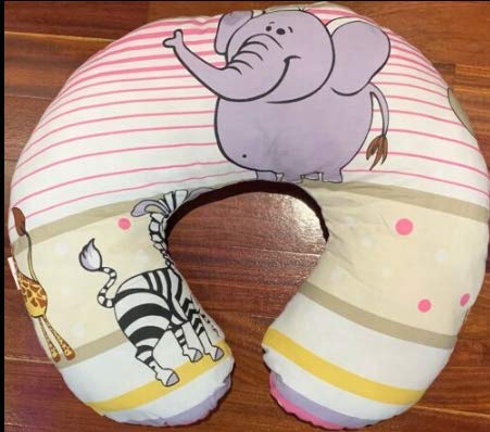 Baby Breast Feeding Pillow Nursing Pregnancy Baby Sitting Support - Safari Pink