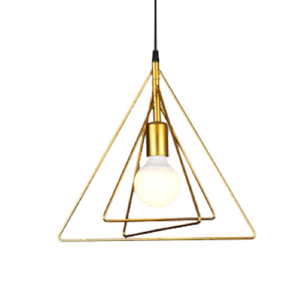 Lampe suspendue élégante triangulaire au fini doré premium