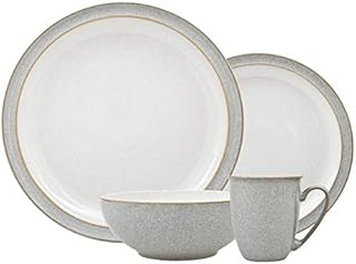 Denby 380048752 Elements Light Grey 4 Piece Place Setting Set