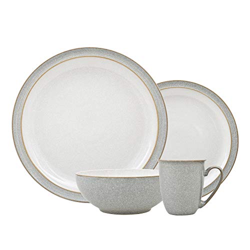 Denby Dinner Set, Stoneware, Grey #TOP5