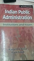 Indian public administration: Institutions and issues 8173280681 Book Cover