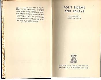 Hardcover POEMS AND ESSAYS. Book