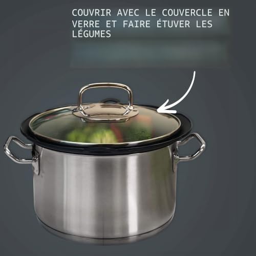 Kochblume Protection anti-débordement en silicone pour casseroles et poêles, couvercle micro-ondes, protection anti-éclaboussures et embout de cuisson vapeur | Couleur : turquoise, taille M – vue 4