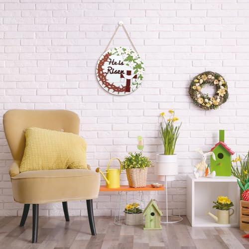 Letrero de Pascua para Puerta que Decora el Porche sin Dañar la Superficie 5