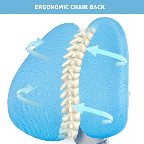 Cosvalve Premium Kids Study Desk And Chair Set,Adjustable Boys School Writing Study Table,Ergonomic Desk Chair With Large Writing Board Pull Out Drawer Bookstand Blue #TOP7