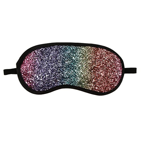 shamjina Lantejoulas Máscara de Dormir Rainbow Máscara Noturna Óculos para Dormir