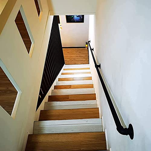Rambarde moderne en fer forgé noir au design architectural pour marches intérieures - 6