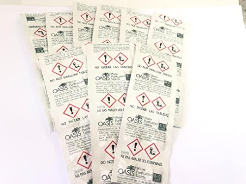 Oasis 67mg Emergency Water Purification Tablets 200 Tablets - Treats 2,000 Litres