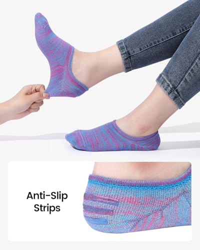 Image of IDEGG No Show Socks Women 10 Pairs Low Cut Anti-Slid Novelty Athletic Casual Invisible Liner Socks